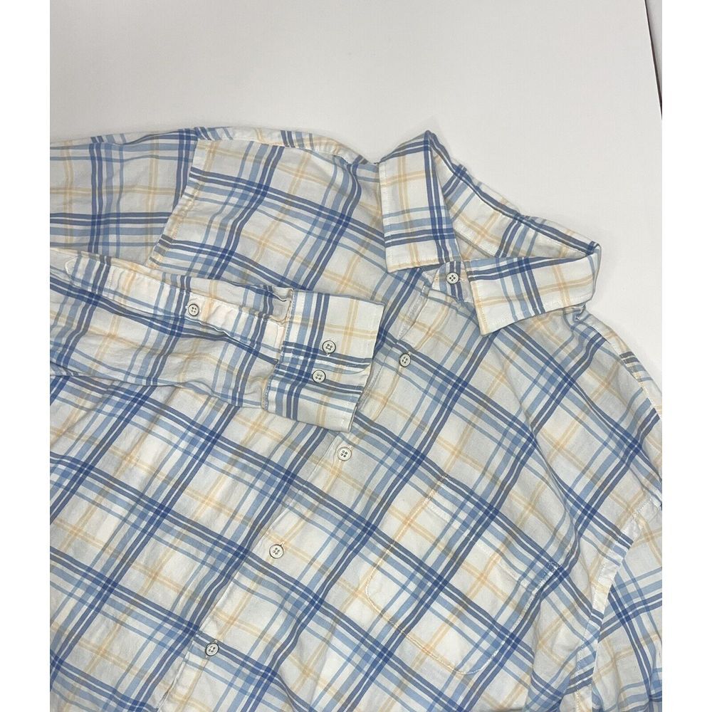 Peter Millar Crown Blue\Yellow Lightweight long sleeve button down shirt L Men's
